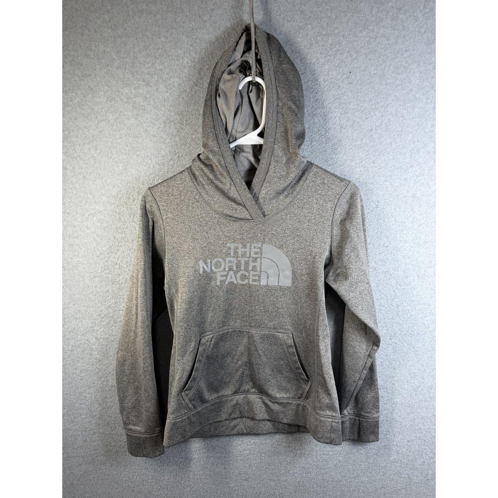 The North Face Hoodie Womens Small Gray Pullover Cowl Neck Kangaroo Pocket